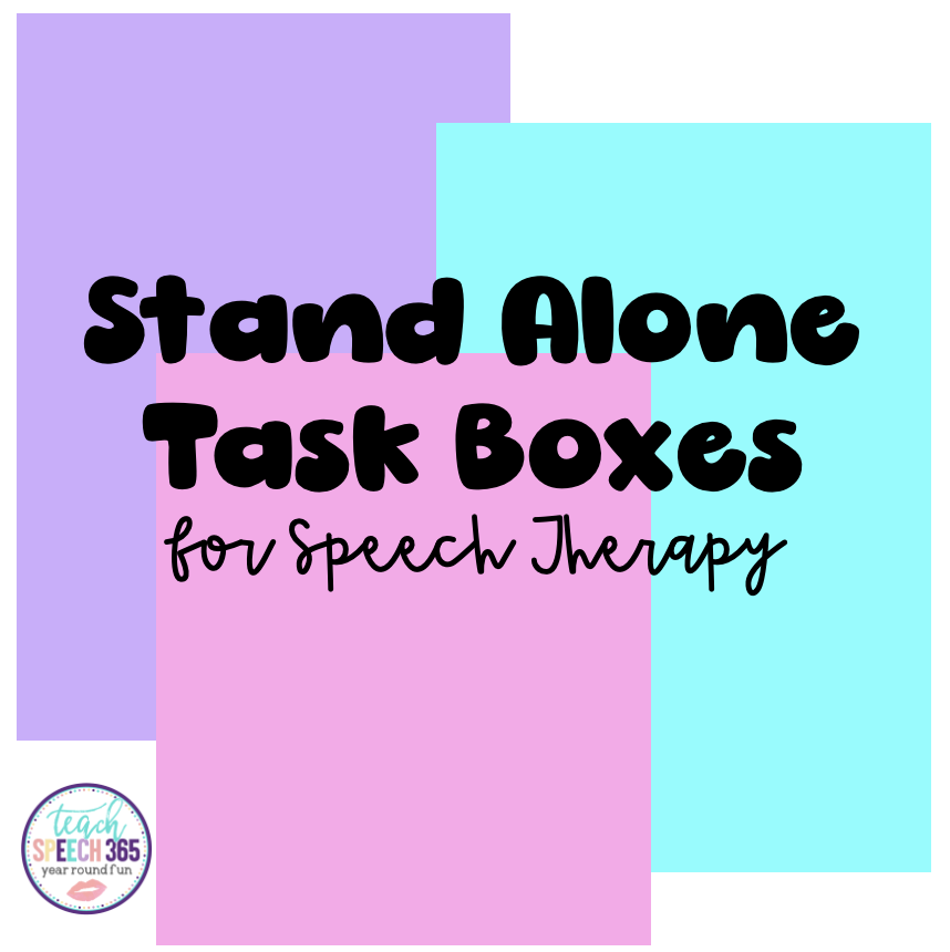 Stand Alone Task Boxes for Speech Therapy - Teach Speech 365